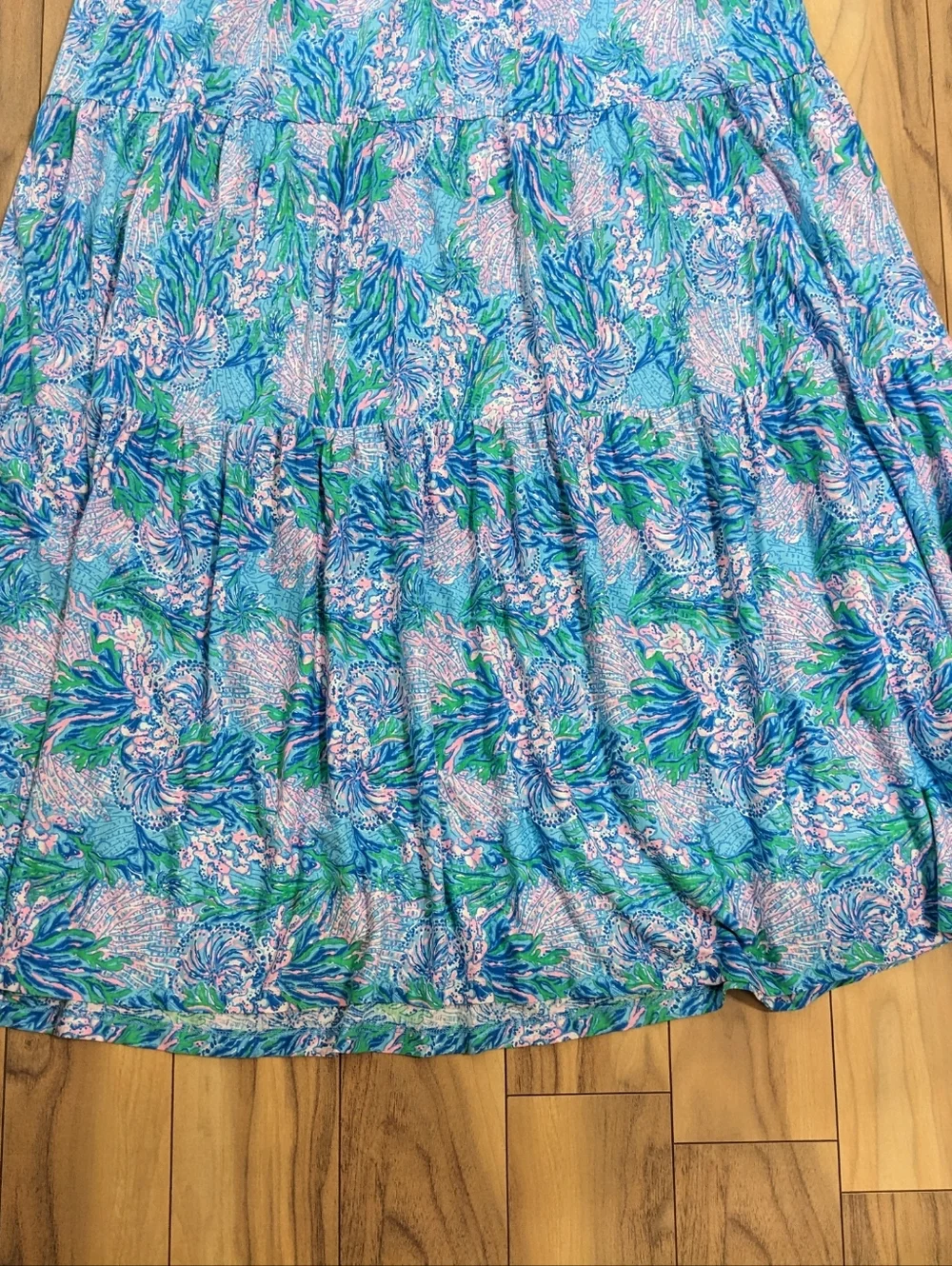 NWT! Lilly Pulitzer Malone Maxi Dress  Las Olas Aqua Strong Current Sea Size L - Picture 3 of 14